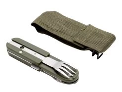 Essbesteck Camping 5 Funktionen Klappbar Oliv