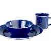 Emaille Geschirr-Set 3-teilig, Teller, Schüssel, Tasse