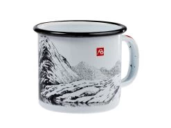 Emaille Tasse Berge Weiss 350ml