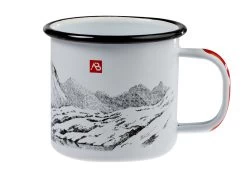 Emaille Tasse Berge Weiss 450ml