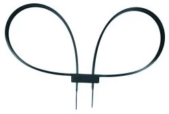 10 St. Kunststoff Handschellen Schwarz